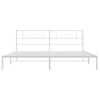 Vidaxl Estructura De Cama De Metal Con Cabecero Blanco 193x203 Cm