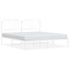 Vidaxl Estructura De Cama Con Cabecero Metal Blanca 160x200 Cm