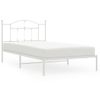 Vidaxl Estructura De Cama De Metal Con Cabecero Blanco 100x200 Cm