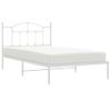 Vidaxl Estructura De Cama De Metal Con Cabecero Blanco 100x200 Cm