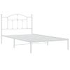 Vidaxl Estructura De Cama De Metal Con Cabecero Blanco 100x200 Cm