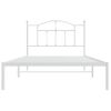 Vidaxl Estructura De Cama De Metal Con Cabecero Blanco 100x200 Cm