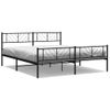 Vidaxl Estructura De Cama Cabecero Y Estribo Metal Negro 193x203 Cm