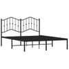 Vidaxl Estructura De Cama Con Cabecero Metal Negro 140x190 Cm