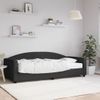 Vidaxl Sofá Cama Con Colchón Tela Negro 90x200 Cm