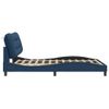 Vidaxl Estructura De Cama Con Cabecero De Tela Azul 140x190 Cm