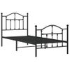 Vidaxl Estructura De Cama Con Cabecero Y Estribo Metal Negro 90x200 Cm