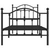 Vidaxl Estructura De Cama Con Cabecero Y Estribo Metal Negro 90x200 Cm