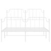 Vidaxl Estructura Cama Metal Con Cabecero Y Estribo Blanco 150x200 Cm