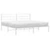 Vidaxl Estructura De Cama Con Cabecero Metal Blanca 200x200 Cm