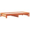 Vidaxl Sofá Cama Nido Madera Maciza De Pino Marrón Cera 90x190 Cm