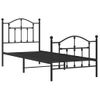 Vidaxl Estructura De Cama Con Cabecero Y Estribo Metal Negro 90x190 Cm