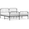 Vidaxl Estructura De Cama Cabecero Y Estribo Metal Negro 193x203 Cm