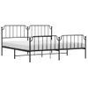 Vidaxl Estructura De Cama Cabecero Y Estribo Metal Negro 193x203 Cm