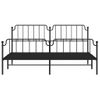 Vidaxl Estructura De Cama Cabecero Y Estribo Metal Negro 193x203 Cm