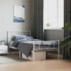 Vidaxl Estructura Cama Metal Con Cabecero Y Pie Cama Blanca 80x200 Cm