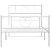 Vidaxl Estructura Cama Metal Con Cabecero Y Pie Cama Blanca 80x200 Cm