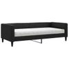 Vidaxl Sofá Cama Con Colchón Tela Negro 90x200 Cm