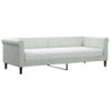 Vidaxl Sofá Cama Con Colchón Terciopelo Gris Claro 80x200 Cm