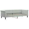 Vidaxl Sofá Cama Con Colchón Terciopelo Gris Claro 80x200 Cm