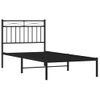 Vidaxl Estructura De Cama Con Cabecero Metal Negro 90x190 Cm