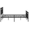 Vidaxl Estructura De Cama Cabecero Y Estribo Metal Negro 140x200 Cm