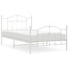 Vidaxl Estructura Cama Metal Con Cabecero Y Pie Cama Blanca 107x203 Cm