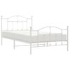 Vidaxl Estructura Cama Metal Con Cabecero Y Pie Cama Blanca 107x203 Cm