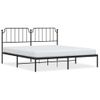 Vidaxl Estructura De Cama Con Cabecero Metal Negro 160x200 Cm