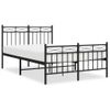 Vidaxl Estructura De Cama Con Cabecero Y Pie Metal Negro 120x190 Cm