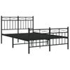 Vidaxl Estructura De Cama Con Cabecero Y Pie Metal Negro 120x190 Cm