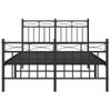 Vidaxl Estructura De Cama Con Cabecero Y Pie Metal Negro 120x190 Cm