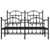 Vidaxl Estructura De Cama Cabecero Y Estribo Metal Negro 140x190 Cm