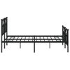 Vidaxl Estructura De Cama Cabecero Y Estribo Metal Negro 140x190 Cm