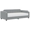 Vidaxl Sofá Cama Con Colchón Tela Gris Claro 80x200 Cm