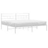 Vidaxl Estructura De Cama De Metal Con Cabecero Blanco 193x203 Cm