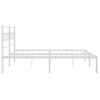 Vidaxl Estructura De Cama De Metal Con Cabecero Blanco 193x203 Cm