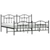 Vidaxl Estructura De Cama Cabecero Y Estribo Metal Negro 200x200 Cm