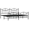 Vidaxl Estructura De Cama Cabecero Y Estribo Metal Negro 200x200 Cm