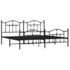 Vidaxl Estructura De Cama Cabecero Y Estribo Metal Negro 193x203cm