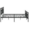 Vidaxl Estructura De Cama Cabecero Y Estribo Metal Negro 193x203cm