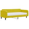 Vidaxl Sofá Cama Con Colchón Terciopelo Amarillo 100x200 Cm