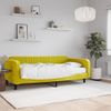 Vidaxl Sofá Cama Con Colchón Terciopelo Amarillo 100x200 Cm