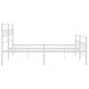 Vidaxl Estructura Cama Metal Con Cabecero Y Pie Cama Blanco 193x203 Cm