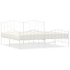 Vidaxl Estructura Cama Metal Con Cabecero Y Pie Cama Blanco 193x203 Cm