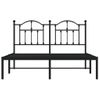 Vidaxl Estructura De Cama Con Cabecero Metal Negro 140x190 Cm