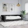 Vidaxl Sofá Cama Con Colchón Cuero Sintético Negro 90x200 Cm