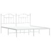 Vidaxl Estructura De Cama De Metal Con Cabecero Blanco 183x213 Cm