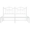 Vidaxl Estructura De Cama De Metal Con Cabecero Blanco 183x213 Cm