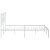 Vidaxl Estructura De Cama De Metal Con Cabecero Blanco 183x213 Cm